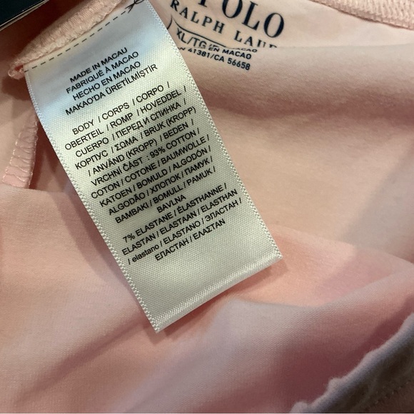 Polo Ralph Lauren girls size XL 16 pink metallic logo leggings - Picture 6 of 7